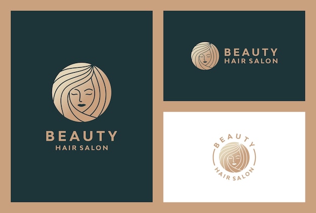 Logotipo de mujer de belleza elegante