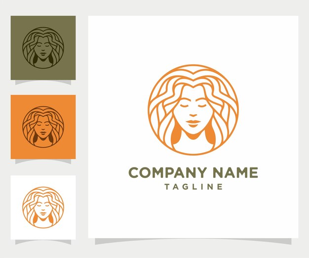 El logotipo de la mujer de belleza