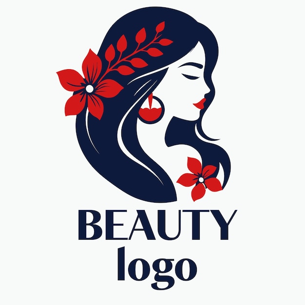 Logotipo de mujer de cuidado de piel de belleza