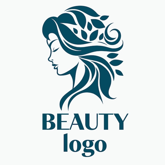 Logotipo de mujer de cuidado de piel de belleza