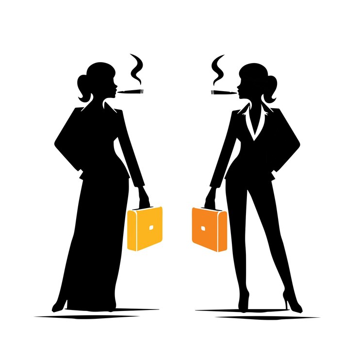 Vector el logotipo de la mujer de negocios