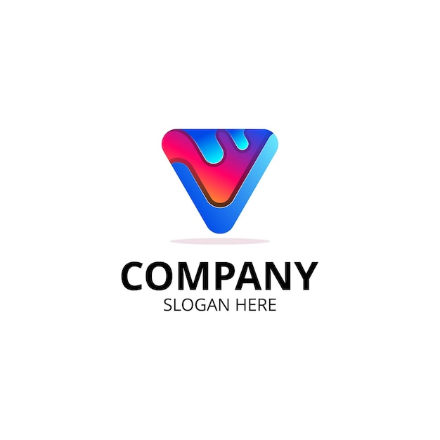 Logotipo multimedia letra V