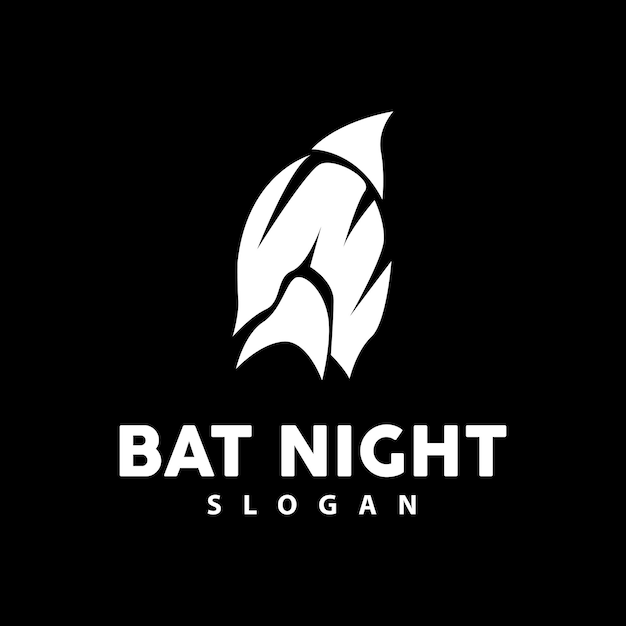 Logotipo murciélago colgando vector animal murciélago hallowen noche animal icono
