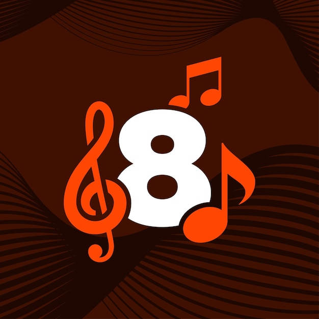 Logotipo de la música número 8