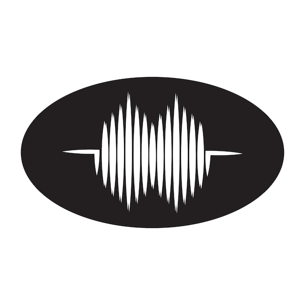 Vector logotipo de música de onda de sonido