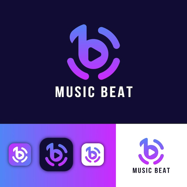 Logotipo musical con el título 'ritmo musical'