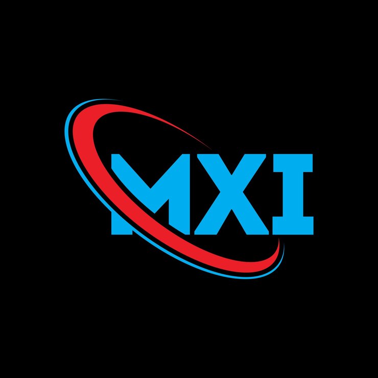 Vector logotipo mxi letra mxi diseño de logotipo de letra mxi iniciales logotipo mxi vinculado con círculo y mayúscula monograma logotipo maxi tipografía para negocios de tecnología y marca inmobiliaria