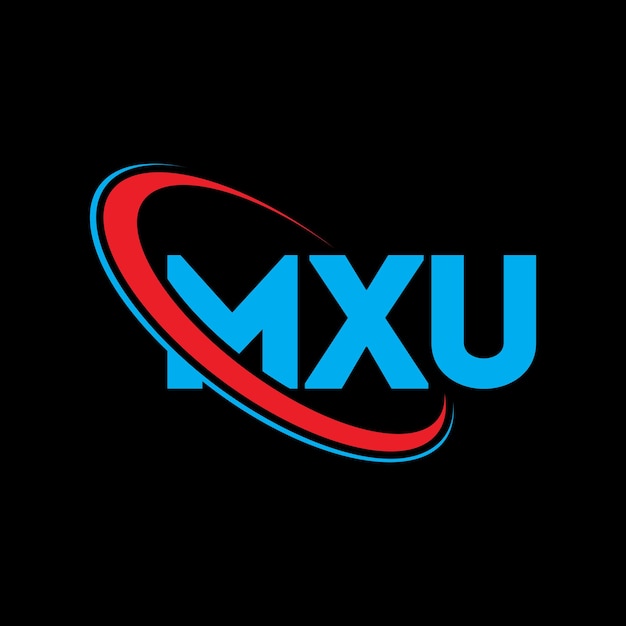 Logotipo MXU letra MXU letra diseño del logotipo Iniciales MXU logotipo vinculado con círculo y mayúscula monograma logotipo MXU tipografía para negocios de tecnología y marca inmobiliaria
