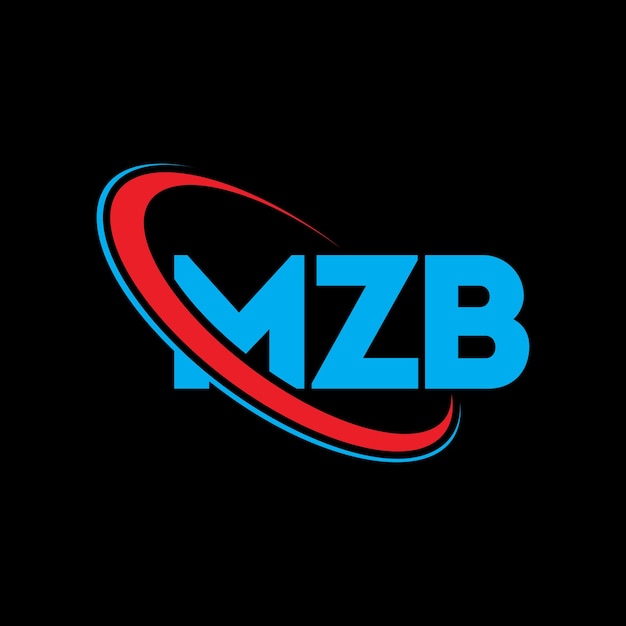 Logotipo de MZB Diseño de logotipo de letra MZB Iniciales Logotipo MZB vinculado con círculo y mayúscula Logotipo de monograma MZB Tipografía para negocios tecnológicos y marca inmobiliaria