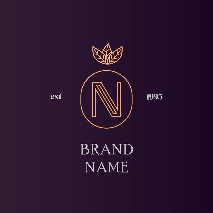 Vector el logotipo de n gold luxury