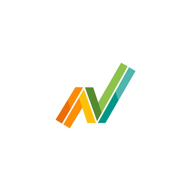 Logotipo de N Letter Statistic Bar