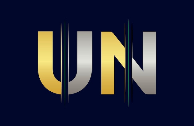 Logotipo de las Naciones Unidas con letras coloridas en el círculo Ilustración del logotipo vectorial
