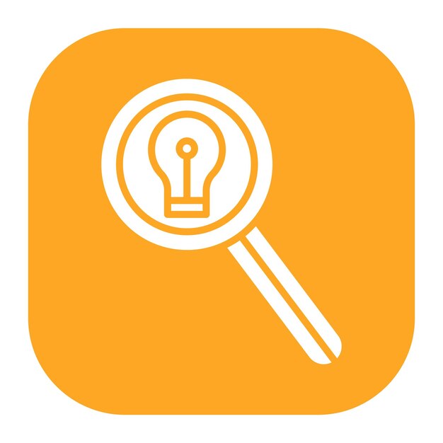 logotipo naranja y blanco con una llave en una lupa