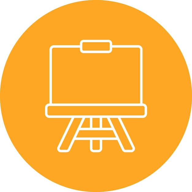 un logotipo naranja y blanco con un monitor en él