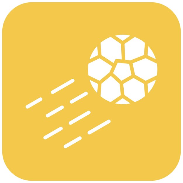 un logotipo naranja y blanco con una pelota de fútbol en él
