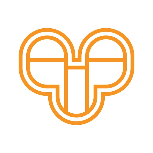 Logotipo naranja con la letra o