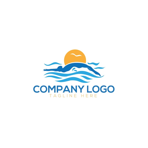 logotipo de natación