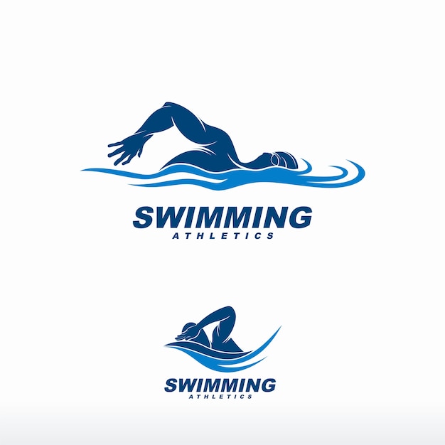 Vector logotipo de natación