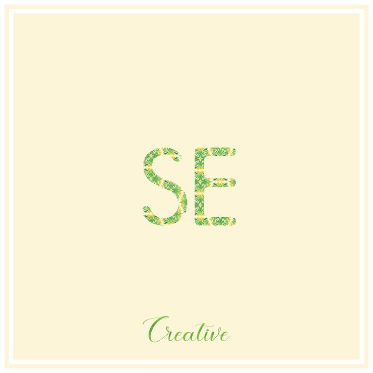 Vector el logotipo de se natural green es el último diseño del logotipo, la ilustración vectorial, el logotipo creativo, el monograma mínimo del logotipo.