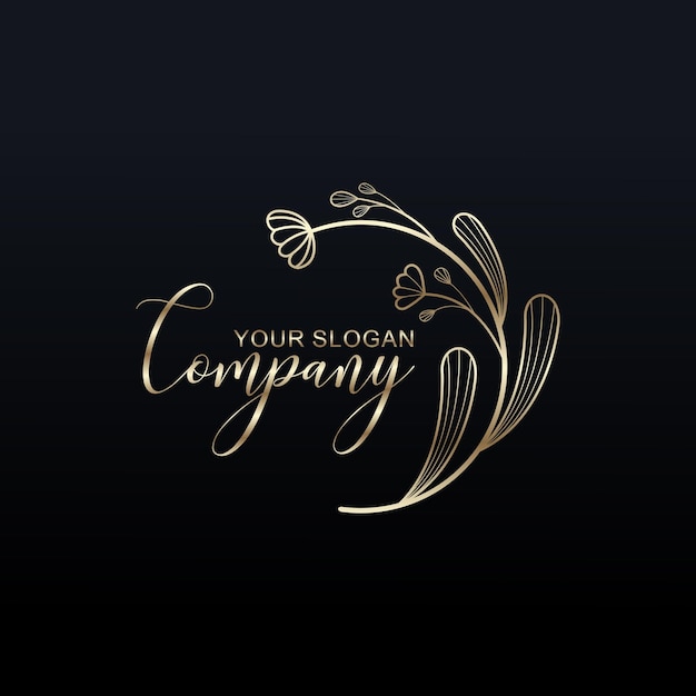 Logotipo de naturaleza abstracta basado en líneas geométricas creativas Ilustración de logotipo vectorial