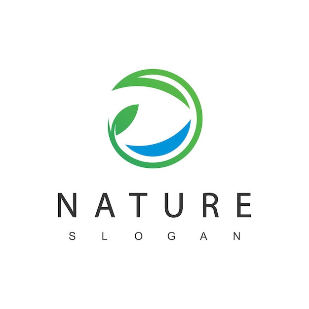 Logotipo de la naturaleza adecuado para el spa del hotel y la empresa de viajes