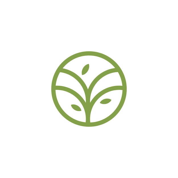 Logotipo de la naturaleza con un estilo de arte moderno y sencillo