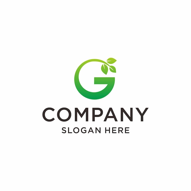 Logotipo de la naturaleza de la letra G Vector