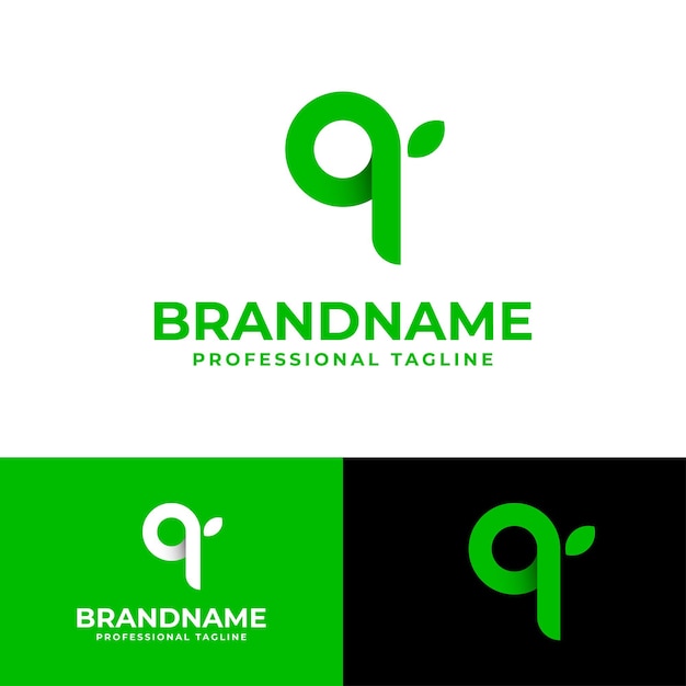 Logotipo de la naturaleza de la letra Q