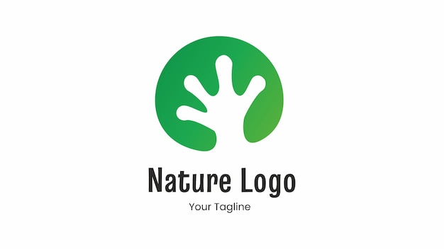 logotipo de la naturaleza logotipo de la rana