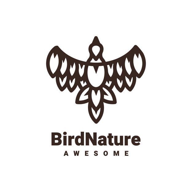 Logotipo de la naturaleza del pájaro