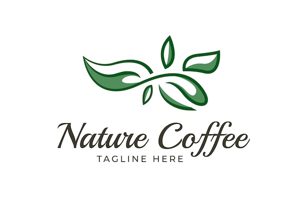 Logotipo de Nature Coffee sofisticado