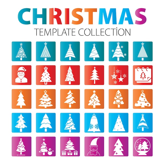 Logotipo de Navidad 30 piezas de logotipo 100 editables