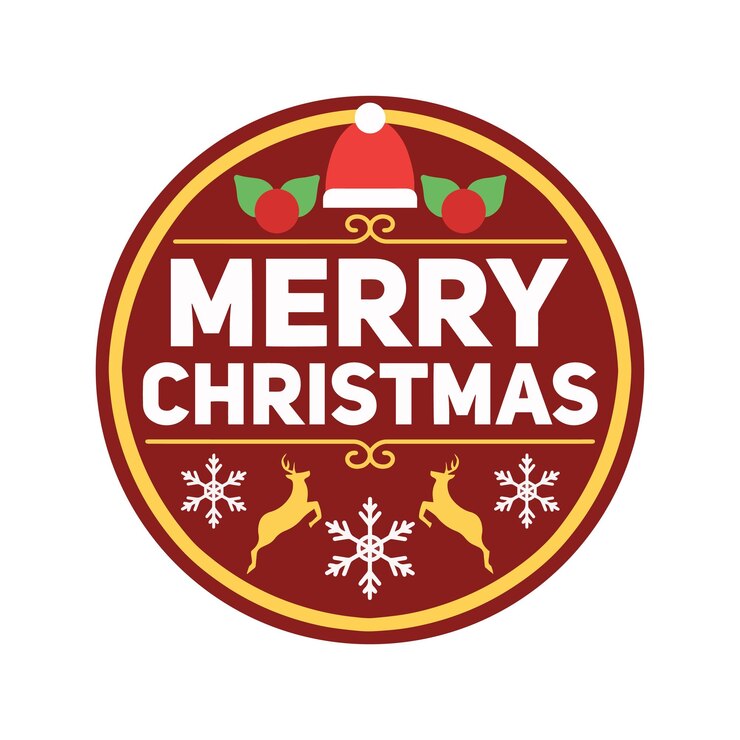 Vector logotipo navidad feliz navidad 12