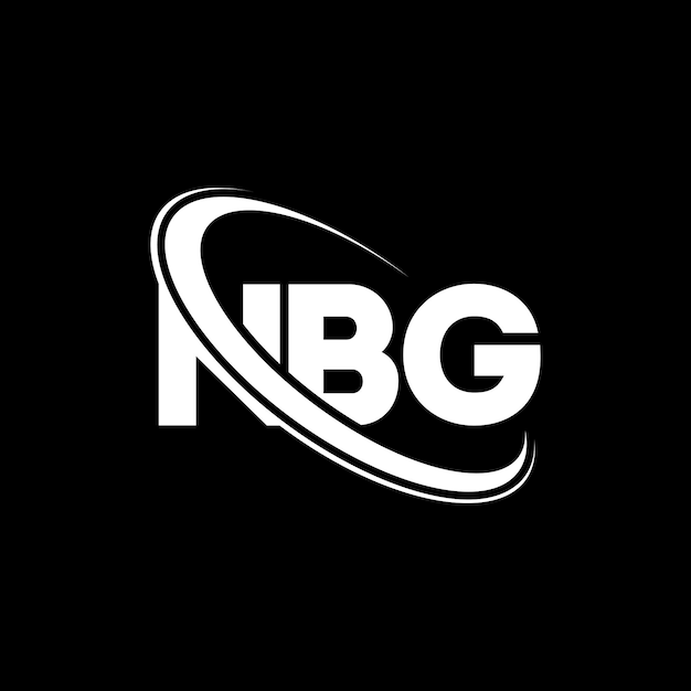 El logotipo NBG, la letra NBG, el diseño del logotipo NGB, las iniciales NBG, vinculado con un círculo y un monograma en mayúsculas, el logotipo NBB, la tipografía NBG para el negocio tecnológico y la marca inmobiliaria.