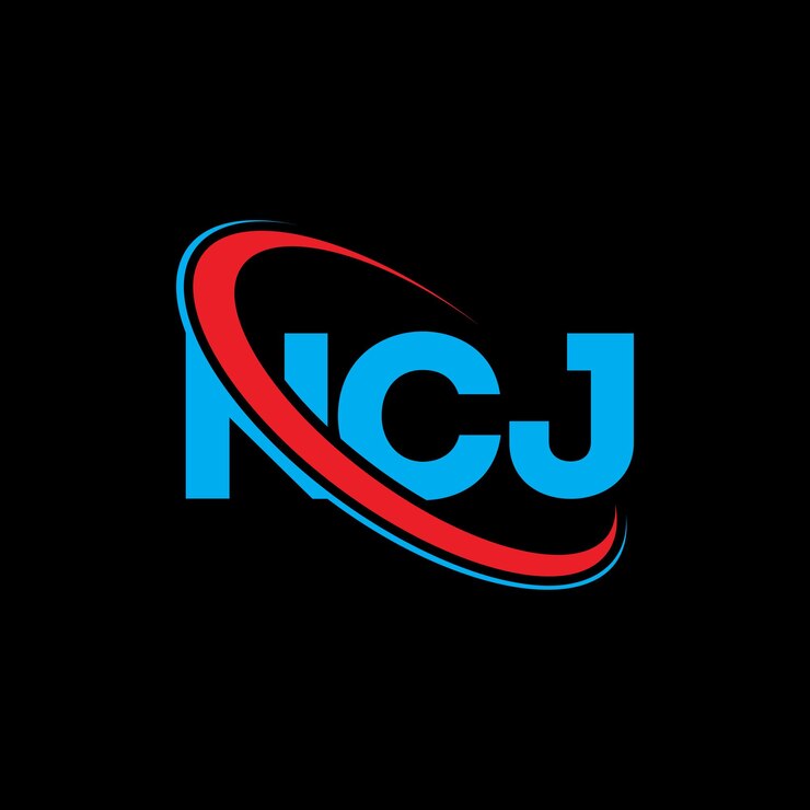 Vector el logotipo ncj, la letra ncj, las iniciales ncj, el monograma ncj y la tipografía ncj para el negocio tecnológico y la marca inmobiliaria.