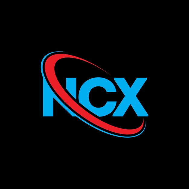 El logotipo NCX, la letra NCX, el diseño del logotipo de la carta NCX, las iniciales NCX, unido por un círculo y un monograma en mayúsculas, la tipografía NCX para el negocio de la tecnología y la marca inmobiliaria.