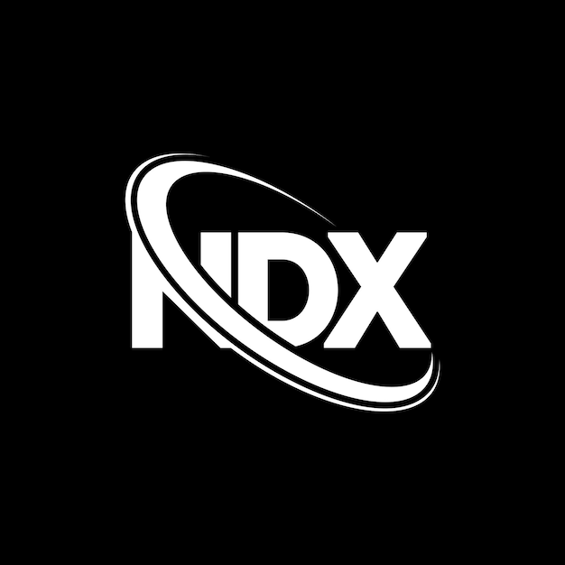 Vector logotipo ndx diseño del logotipo de la letra ndx iniciales del logotipo ndx vinculado con círculo y mayúscula logotipo del monograma ndx tipografía para negocios tecnológicos y marca inmobiliaria