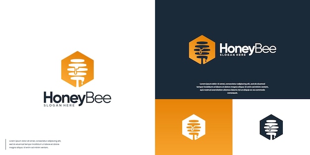 el logotipo negativo del panal espacial de salud natural líquido plantilla de diseño gráfico