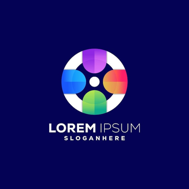 Logotipo de negocio abstracto vectorial