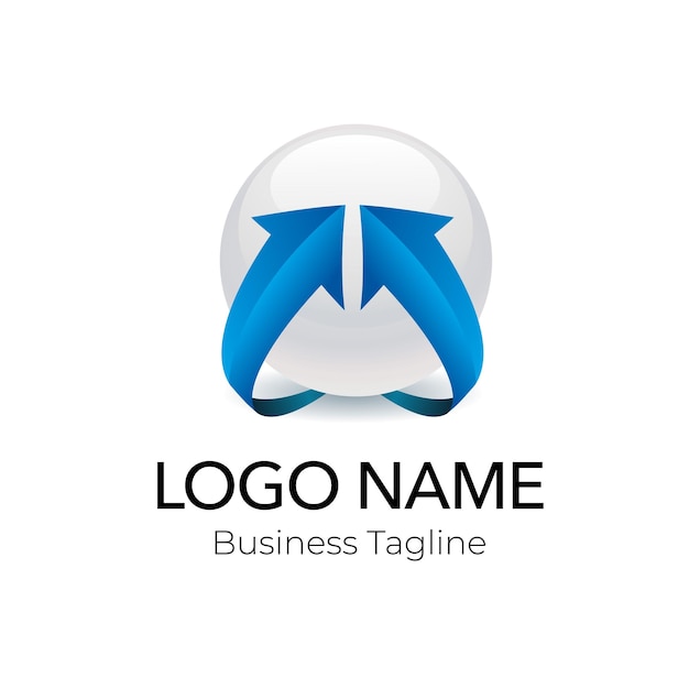 logotipo de negocio flecha colección internacional de plantillas de diseño