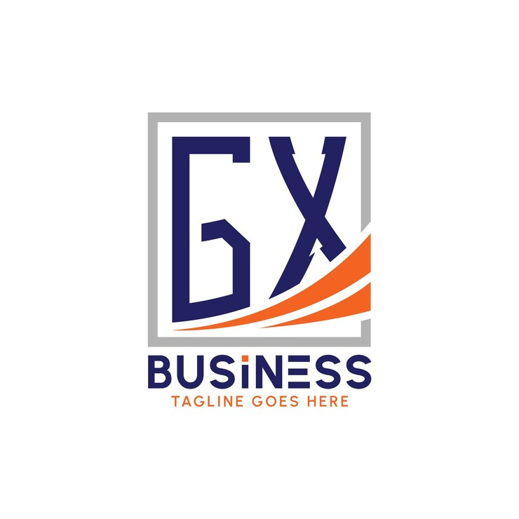 Vector logotipo de negocio de gx logotipo moderno de gx para la marca corporativa logotipo de éxito de crecimiento de gx