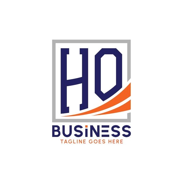 Logotipo de negocio de HO Letral Logotipo moderno de HO para la marca corporativa Logotipo de éxito de crecimiento de HO