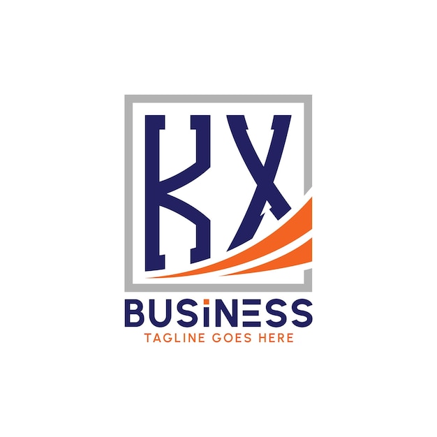 Logotipo de negocio KX Logotipo moderno KX para la marca corporativa Logotipo de éxito de crecimiento KX