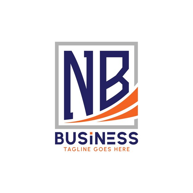 Logotipo de negocio de NB Carta Moderno Logotipo de NB para la marca corporativa Logotipo de éxito de crecimiento de NB