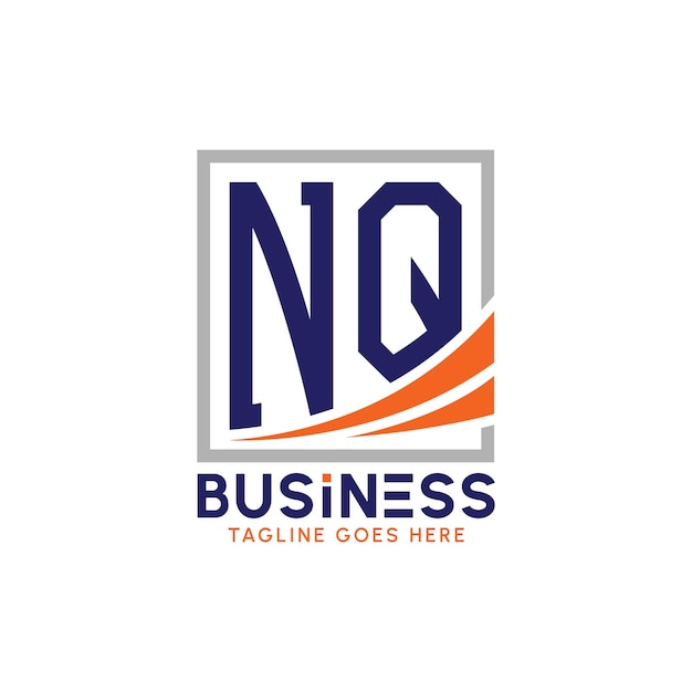 Logotipo de negocio de NQ Logotipo moderno de NQ para la marca corporativa Logotipo de crecimiento de NQ