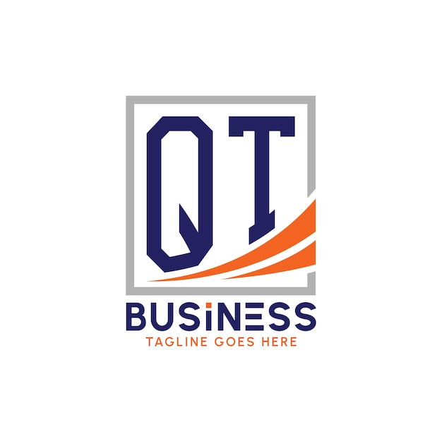 Logotipo de negocio QT Logotipo moderno de QT para la marca corporativa Logotipo de éxito de crecimiento QT