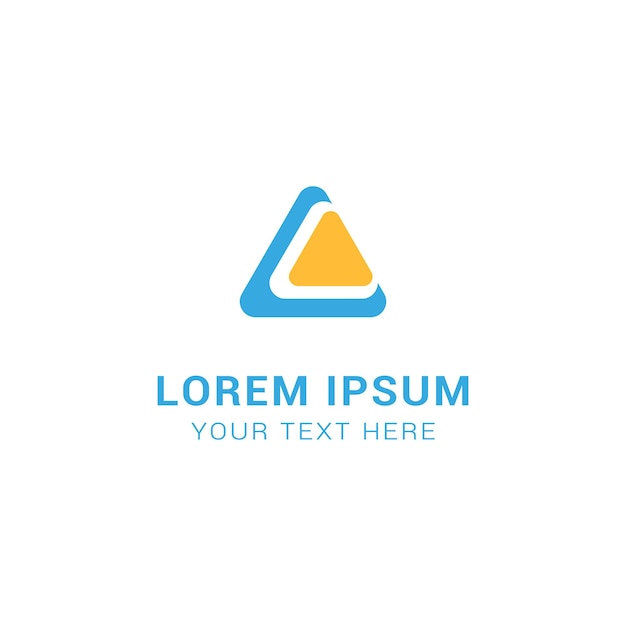 logotipo de negocio vectorial diseño simple de triángulo contemporáneo