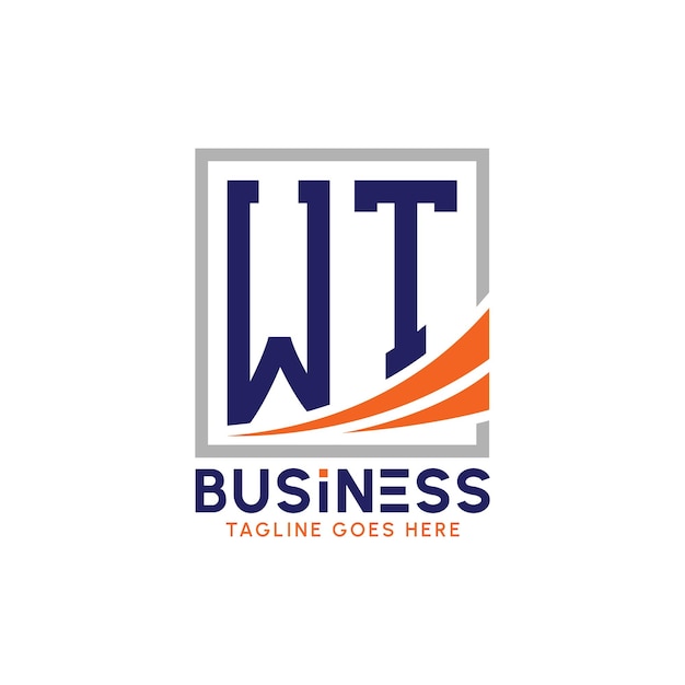 Logotipo de negocio WT Letra moderna Logotipo WT para la marca corporativa Logotipo de éxito de crecimiento WT