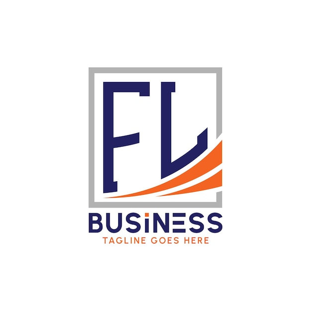 Logotipo de negocios de FL Carta Logotipo moderno de FL para la marca corporativa Logotipo de éxito de crecimiento de FL