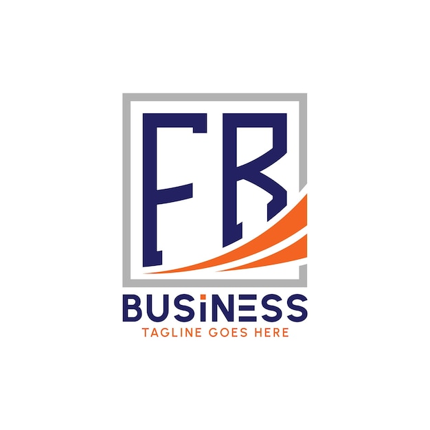 Logotipo de negocios de FR Logotipo moderno de FR para la marca corporativa Logotipo de éxito de crecimiento de FR